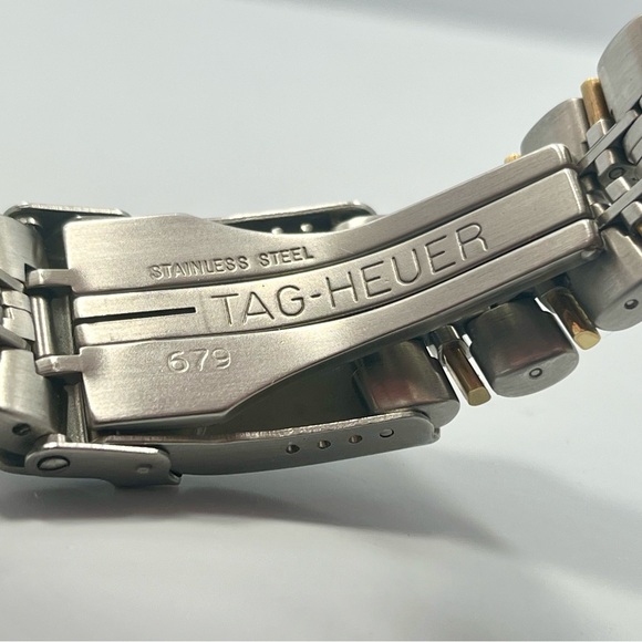TAG Heuer 6000 SERIES midsize unisex WH1253 GOLD DIAL 2-TONE 35MM - Picture 7 of 7